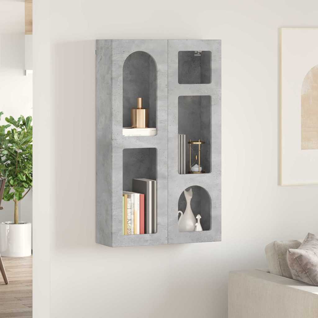 Závěsná Skříňka S Policí Elst Betonově Šedá 59 X 20 X 100 Cm