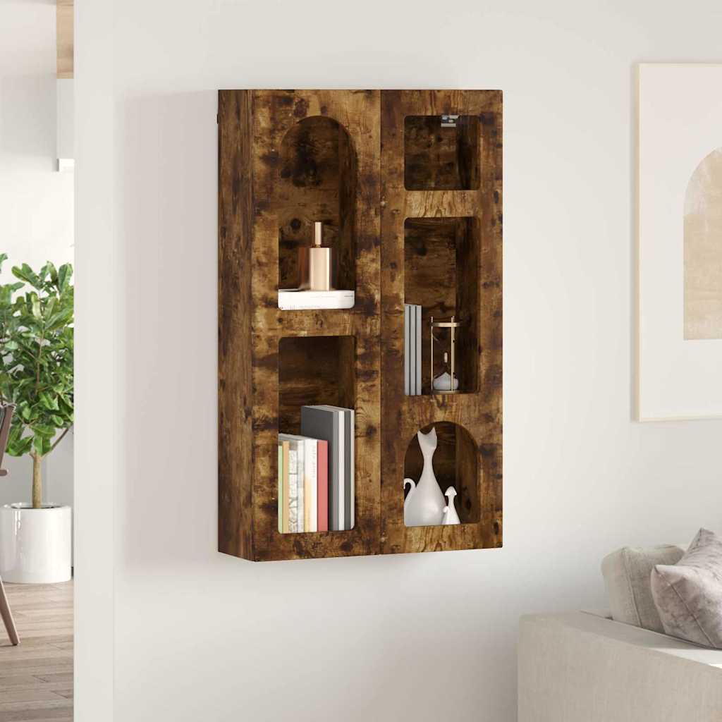 Závěsná Skříňka S Policí Elst Kouřový Dub 59 X 20 X 100 Cm