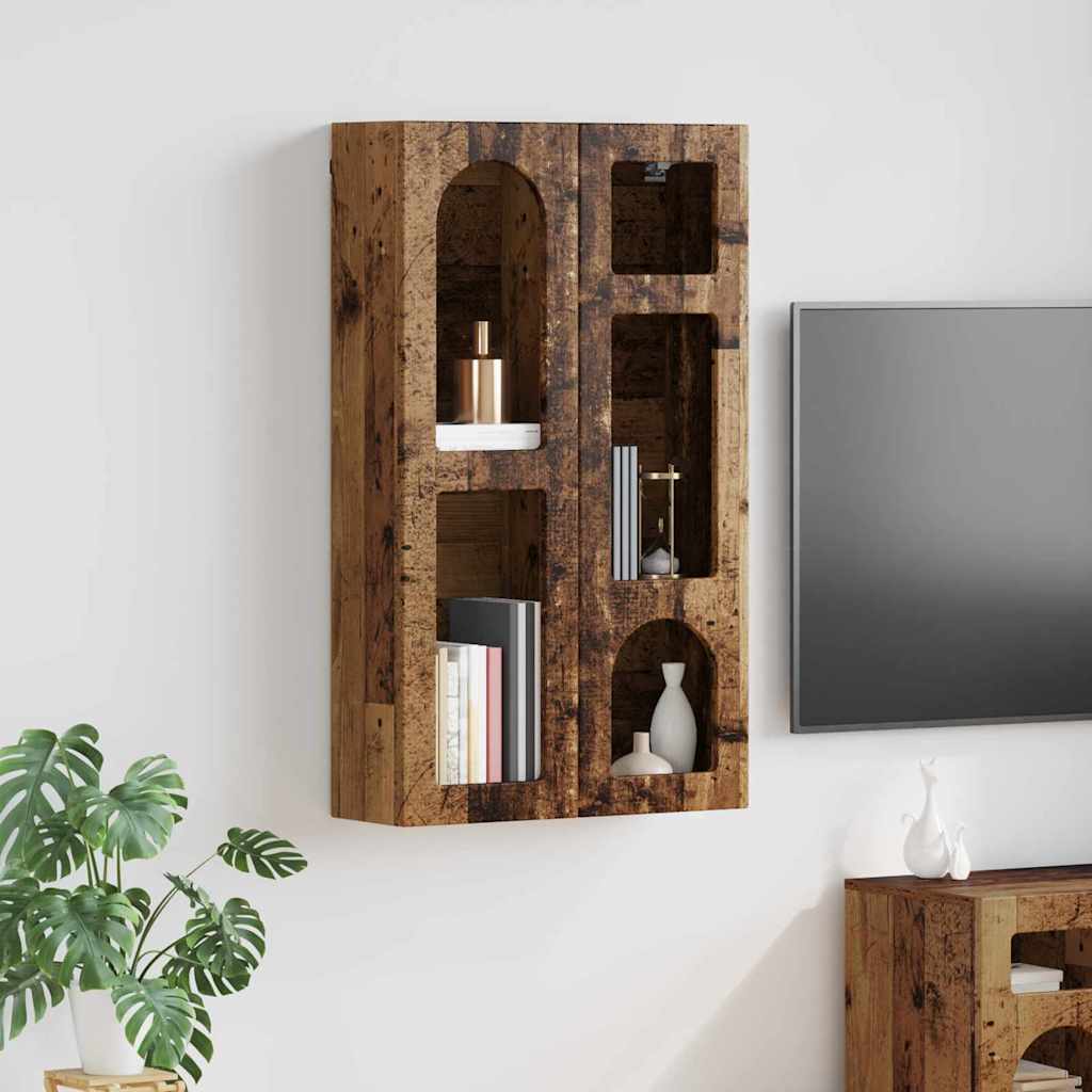 Závěsná Skříňka S Policí Elst Staré Dřevo 59 X 20 X 100 Cm