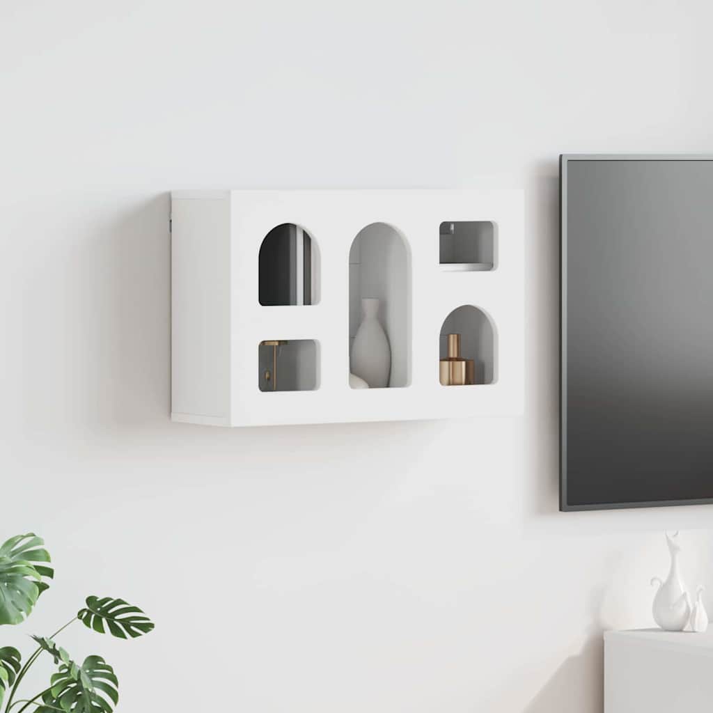 Závěsná Skříňka Elst Bílá 60 X 20 X 40 Cm Kompozitní Dřevo