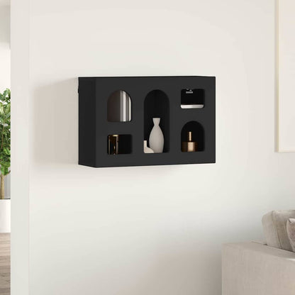Závěsná Skříňka Elst Černá 60 X 20 X 40 Cm Kompozitní Dřevo
