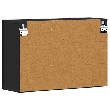 Závěsná Skříňka Elst Černá 60 X 20 X 40 Cm Kompozitní Dřevo