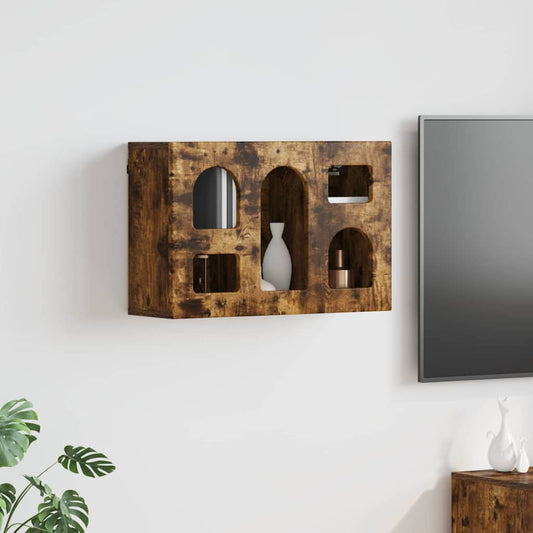 Závěsná Skříňka S Policí Elst Kouřový Dub 60 X 20 X 40 Cm
