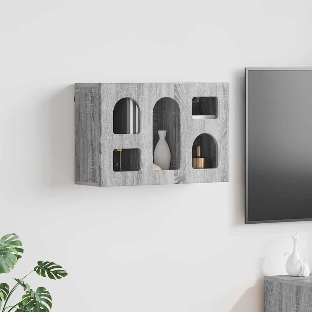 Závěsná Skříňka S Policí Elst Šedý Sonoma 60 X 20 X 40 Cm