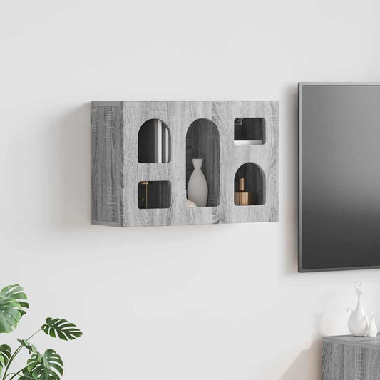 Závěsná Skříňka S Policí Elst Šedý Sonoma 60 X 20 X 40 Cm