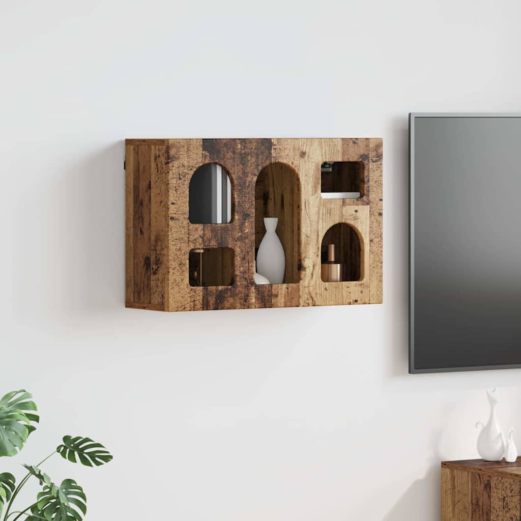 Závěsná Skříňka S Policí Elst Staré Dřevo 60 X 20 X 40 Cm