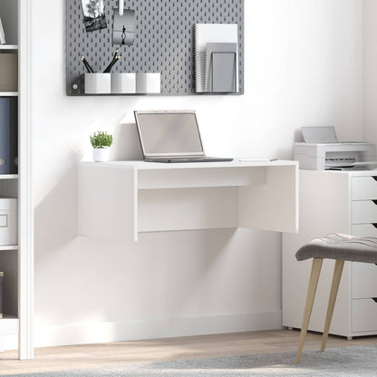 Nástěnný Stolek Bílá Kompozitní Dřevo 80 X 45 X 30 Cm
