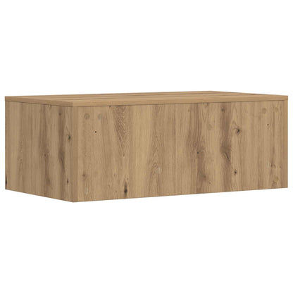 Nástěnný Stolek Artisanový Dub Kompozitní Dřevo 80 X 45 X 30 Cm