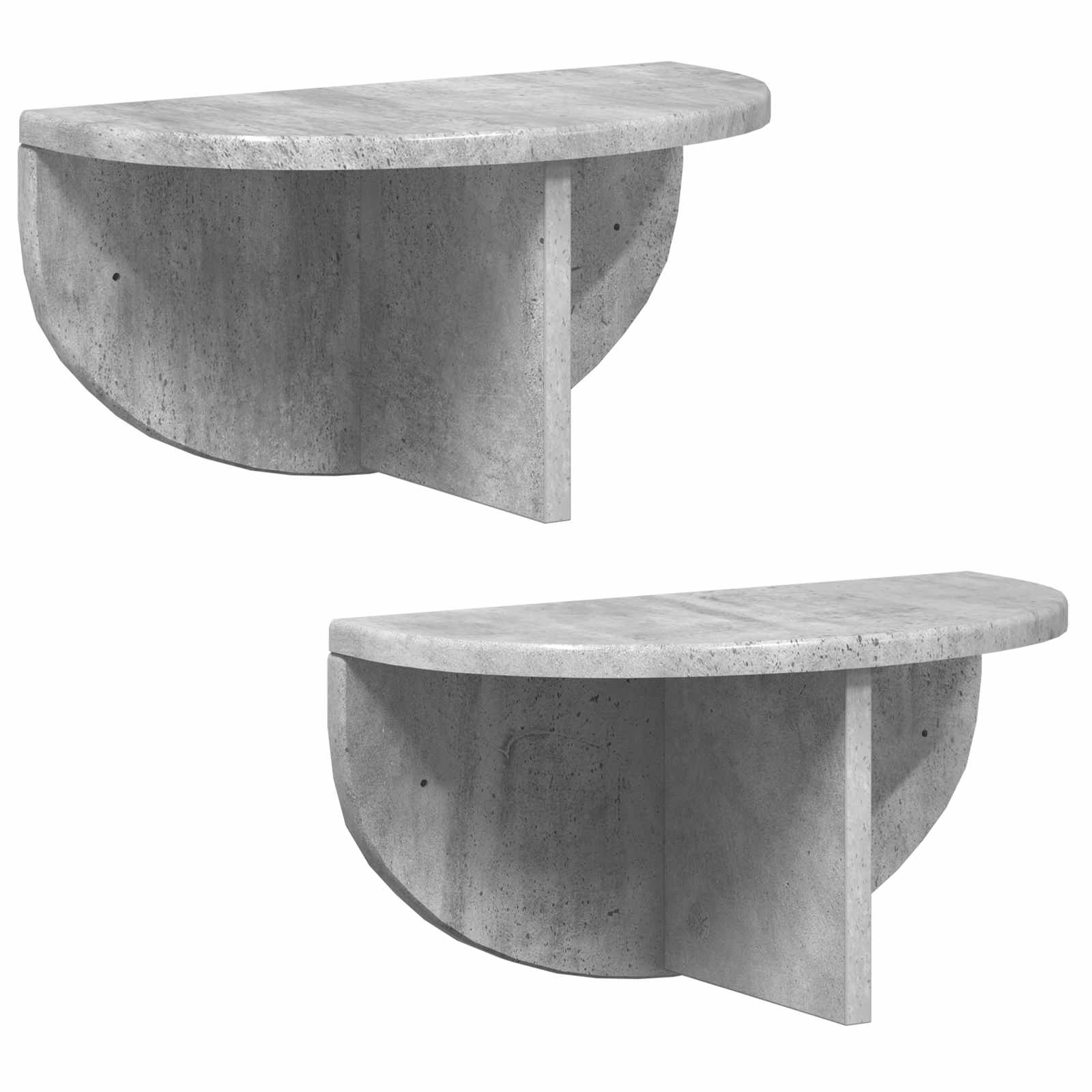 Nástěnná Polička Nástěnná Montáž 2 Pcs Betonově Šedá