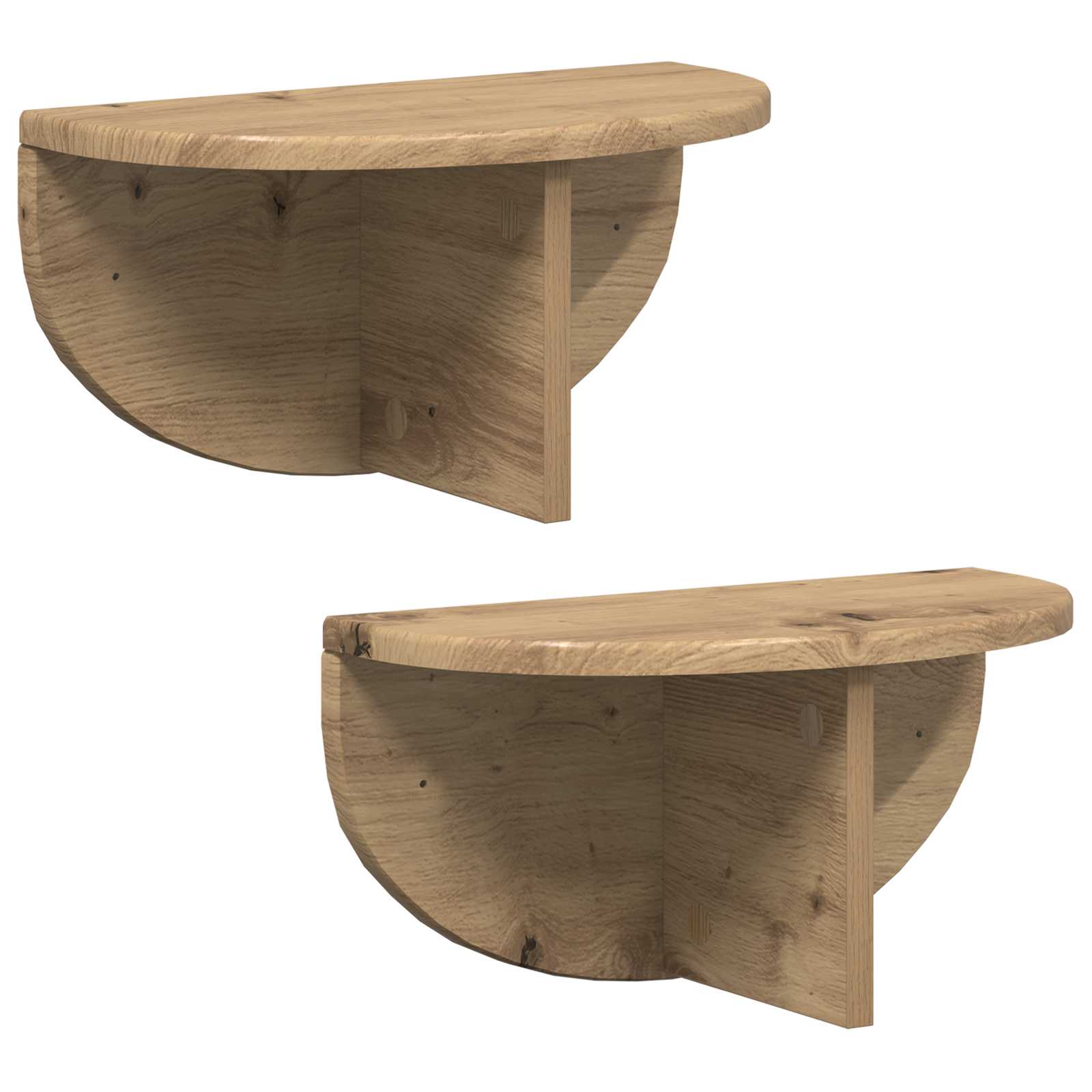 Nástěnná Polička Nástěnná Montáž 2 Pcs Artisanový Dub