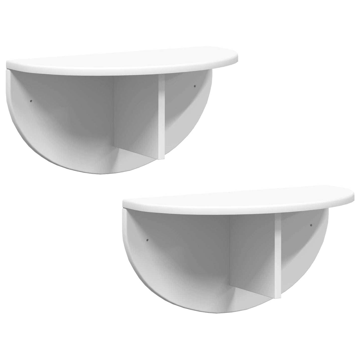 Nástěnná Polička Nástěnná Montáž 2 Pcs Bílá 48 X 24 X 24 Cm