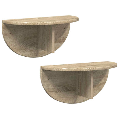 Nástěnná Polička Nástěnná Montáž 2 Pcs Sonoma Dub