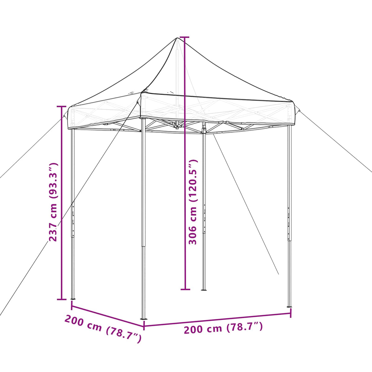 Party Stan 200 X 200 X 306 Cm Oxford Látka