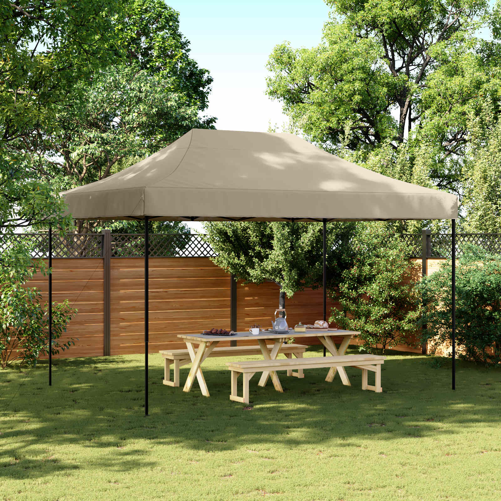 Party Stan Taupe 279 X 410 X 315 Cm Oxford Látka