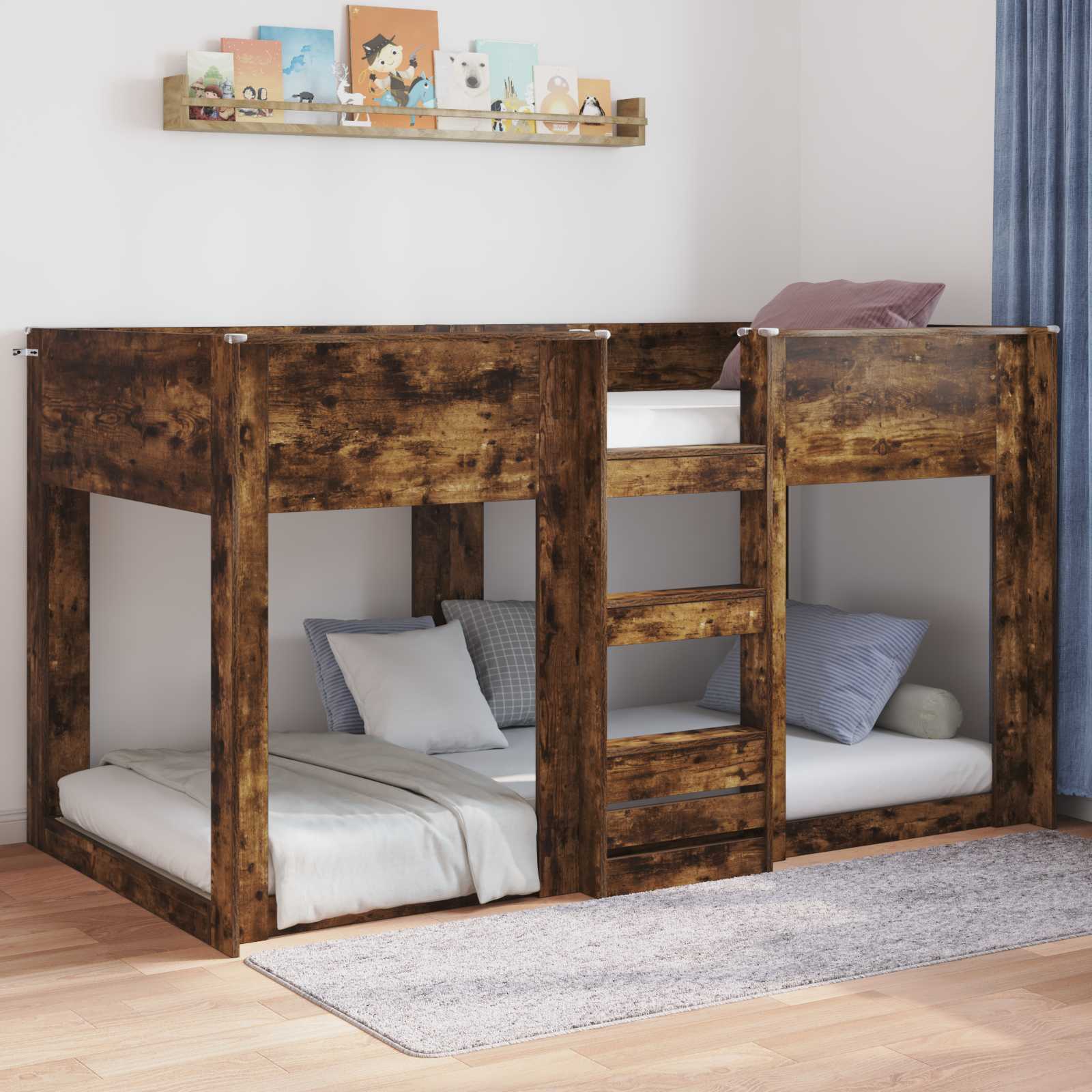 Rám Postele Kouřový Dub 75 X 190 Cm Kompozitní Dřevo