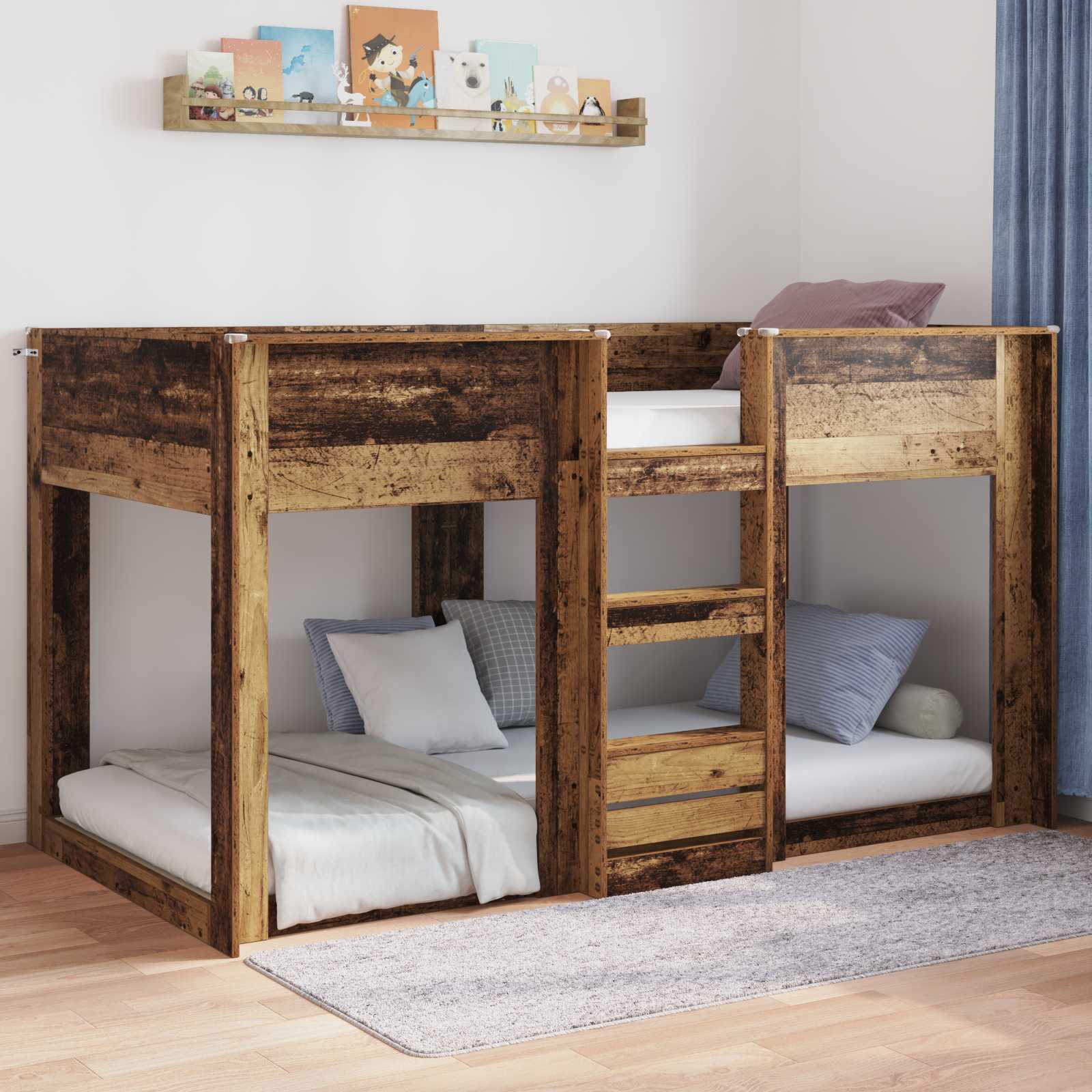 Rám Postele Staré Dřevo 80 X 200 Cm Kompozitní Dřevo
