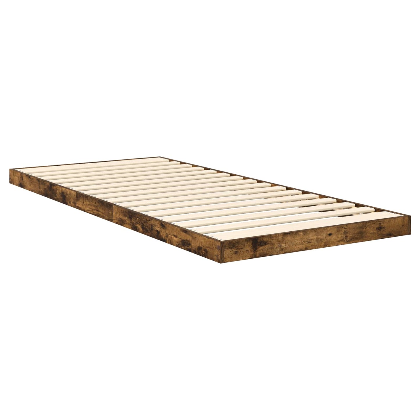 Rám Postele Kouřový Dub 100 X 200 Cm Kompozitní Dřevo