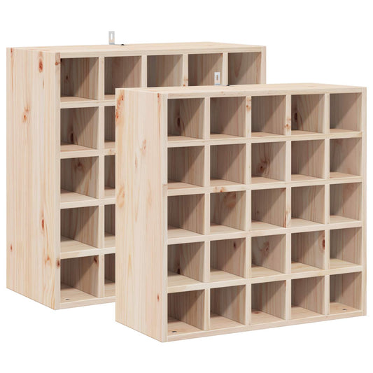 Stojan Na Víno 2 Pcs Přírodní 56 X 25 X 56 Cm