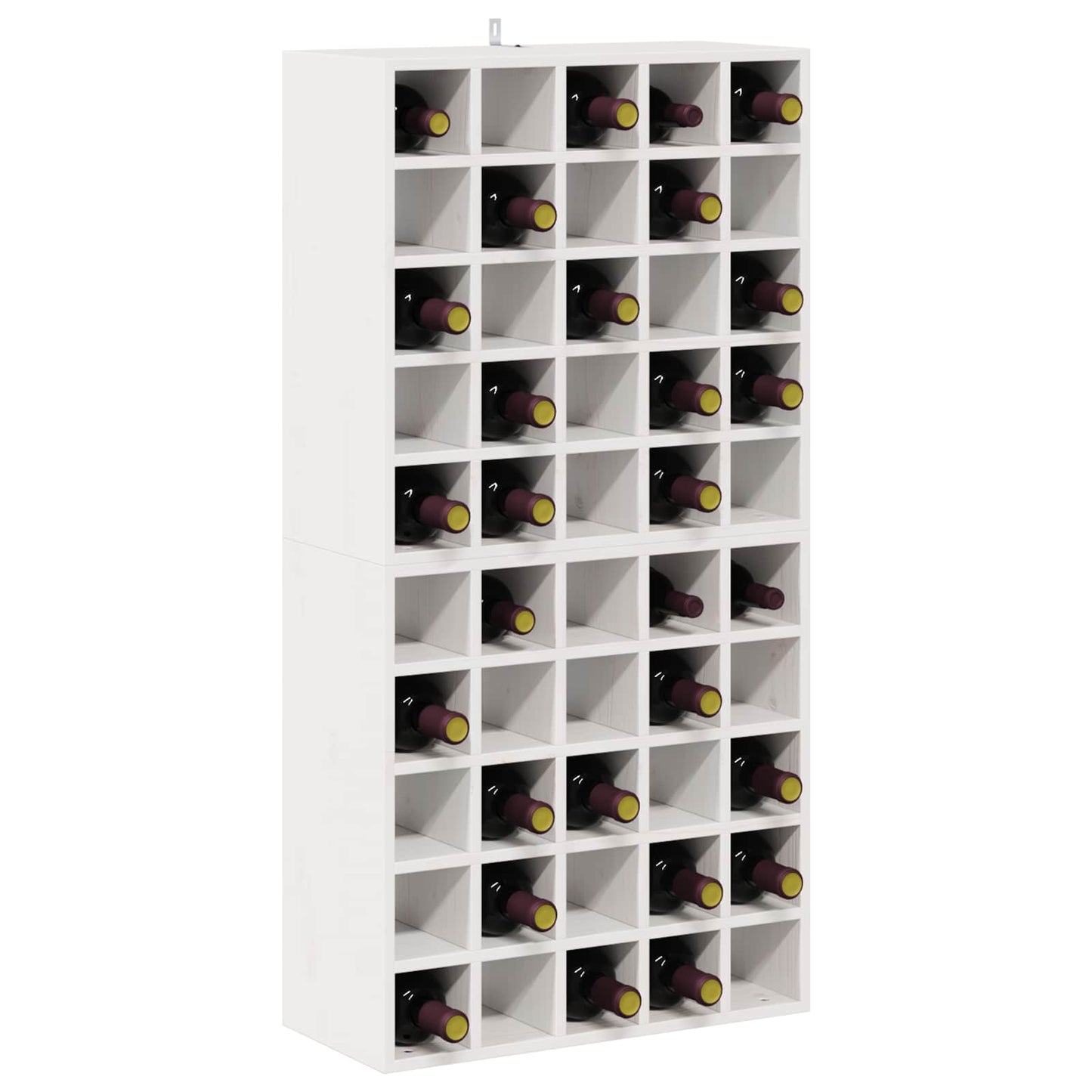 Stojan Na Víno 2 Pcs Bílá 56 X 25 X 56 Cm Masivní Borové Dřevo