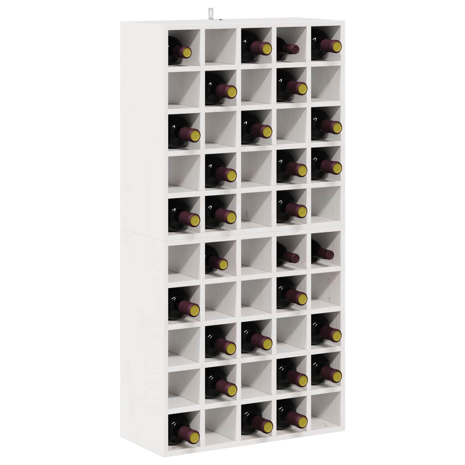 Stojan Na Víno 2 Pcs Bílá 56 X 25 X 56 Cm Masivní Borové Dřevo