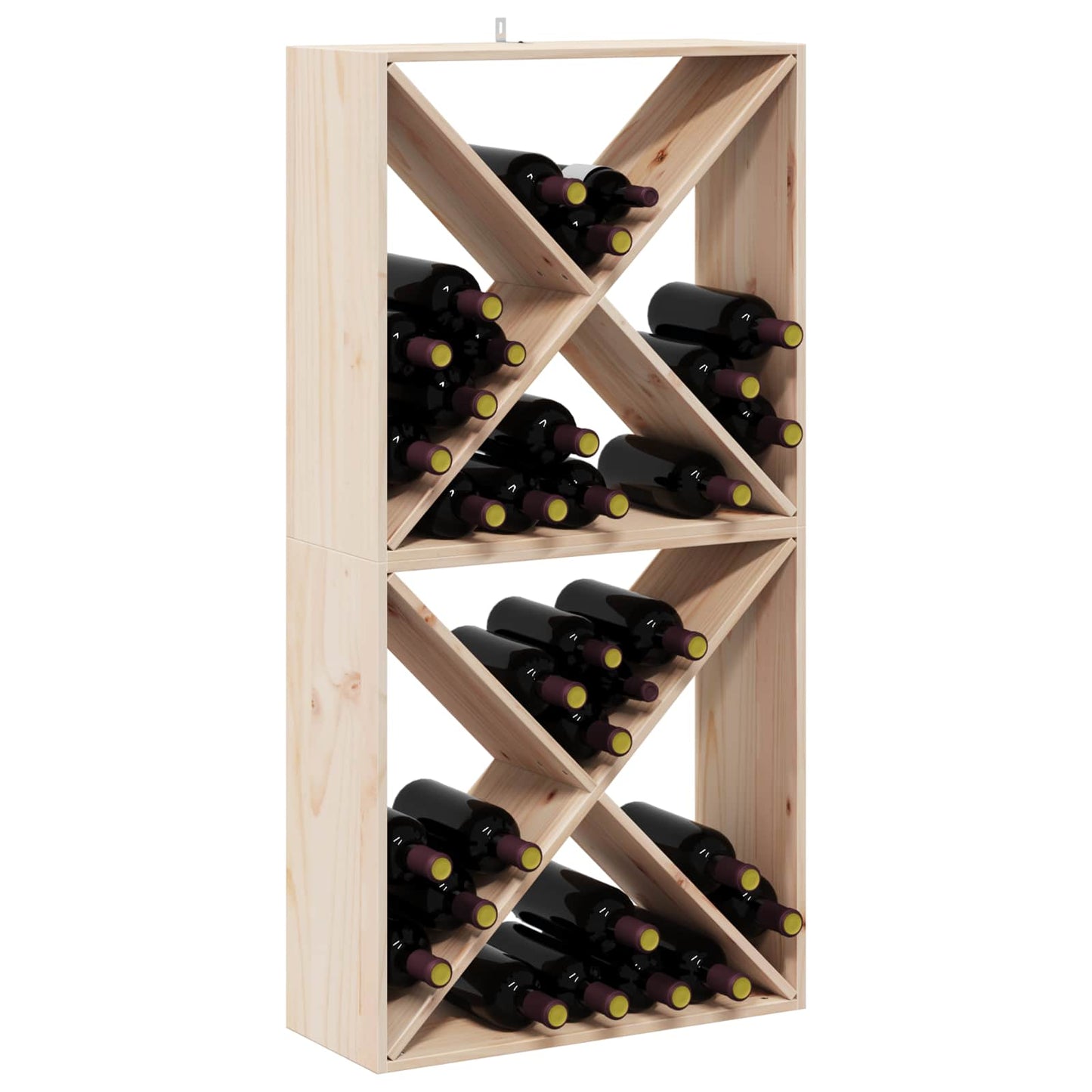 Stojan Na Víno 2 Pcs Přírodní 62 X 25 X 62 Cm