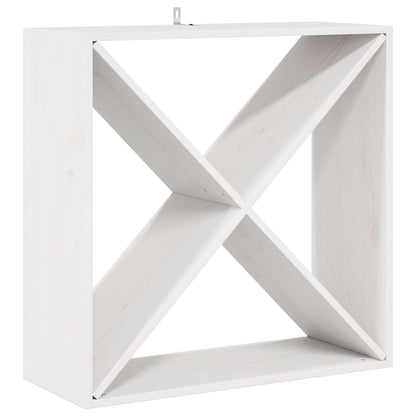 Stojan Na Víno 2 Pcs Bílá 62 X 25 X 62 Cm Masivní Borové Dřevo
