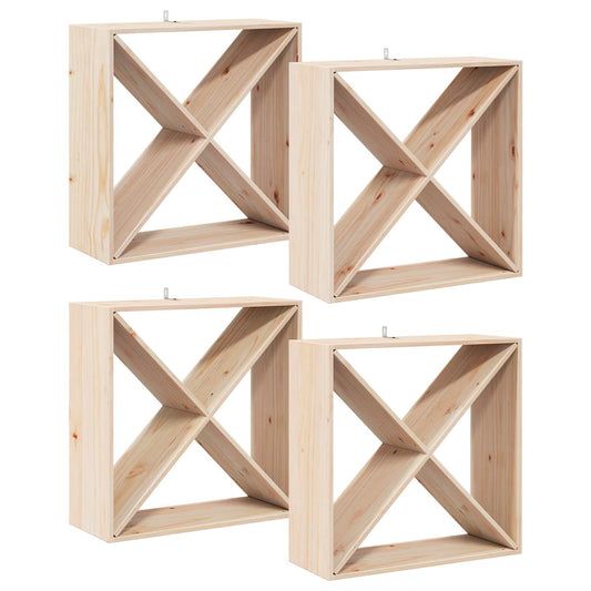 Stojan Na Víno 4 Pcs Přírodní 62 X 25 X 62 Cm