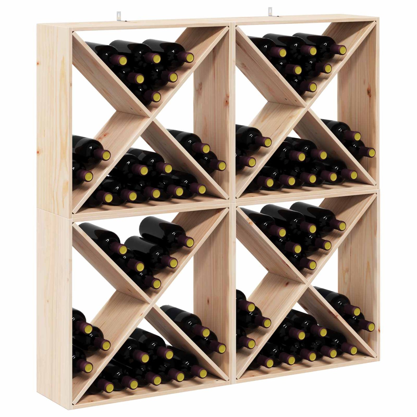 Stojan Na Víno 4 Pcs Přírodní 62 X 25 X 62 Cm