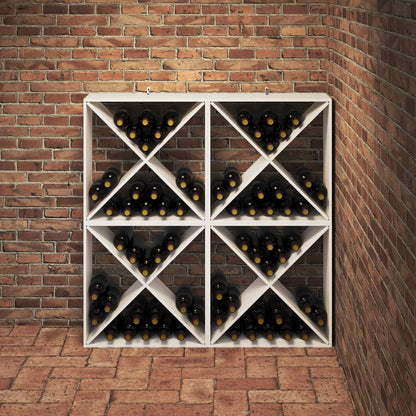 Stojan Na Víno 4 Pcs Bílá 62 X 25 X 62 Cm Masivní Borové Dřevo