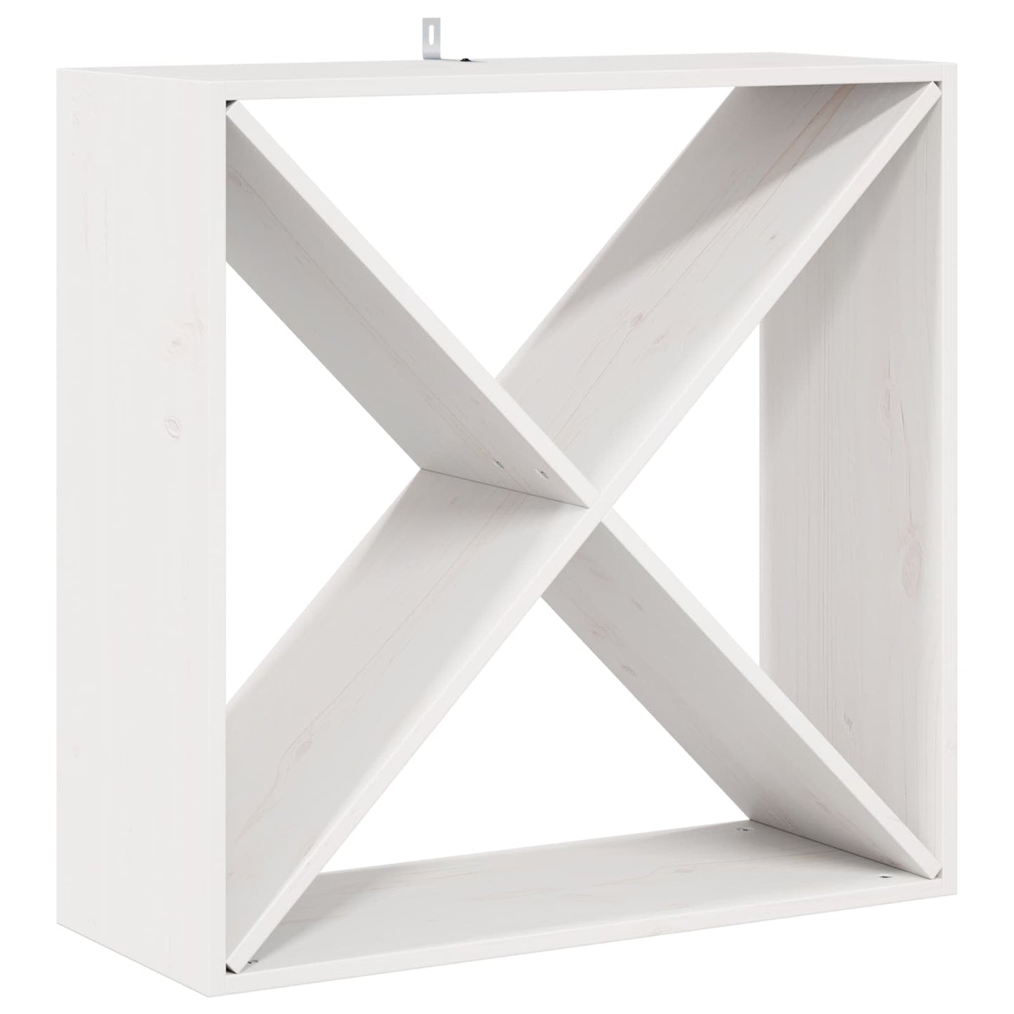 Stojan Na Víno 4 Pcs Bílá 62 X 25 X 62 Cm Masivní Borové Dřevo