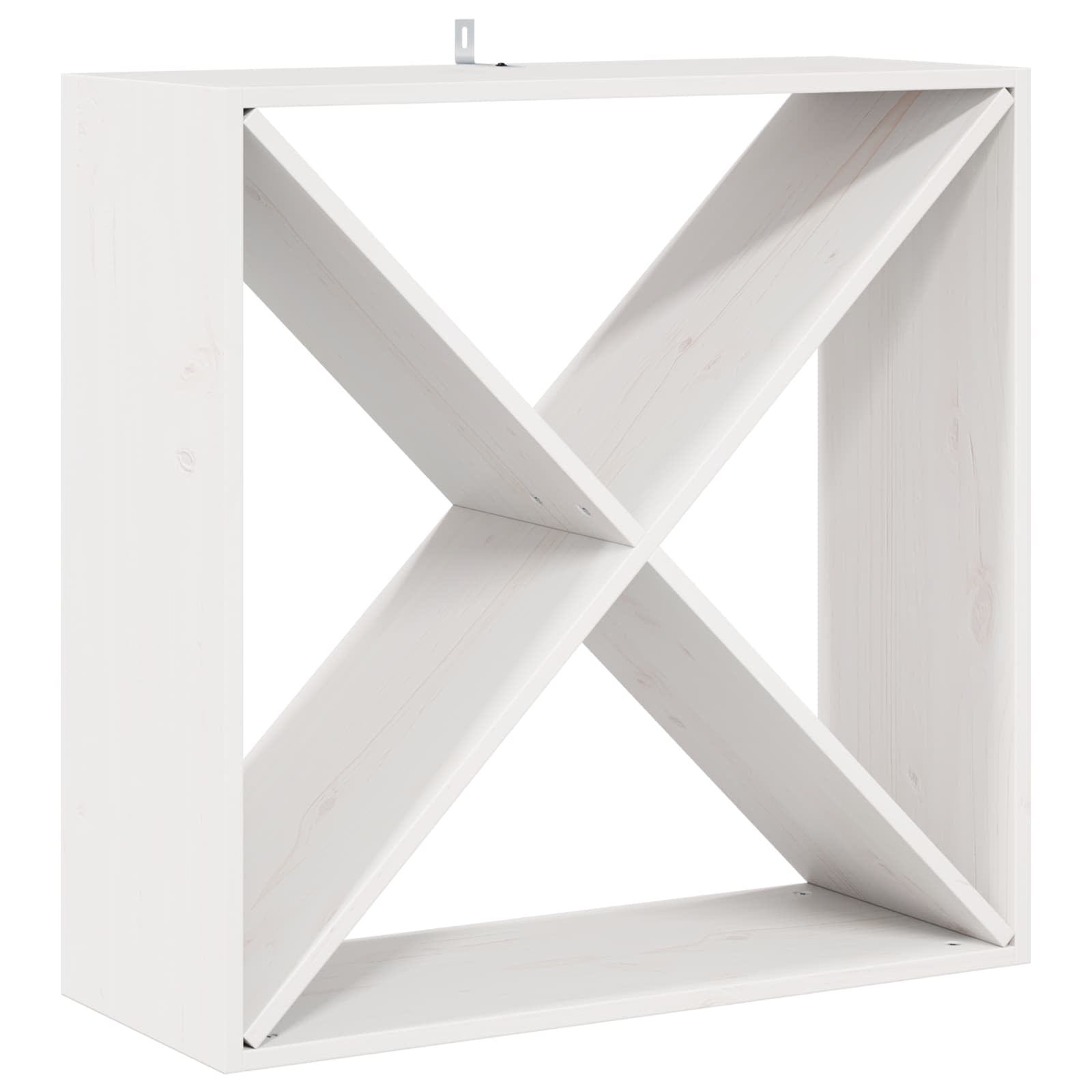 Stojan Na Víno 4 Pcs Bílá 62 X 25 X 62 Cm Masivní Borové Dřevo