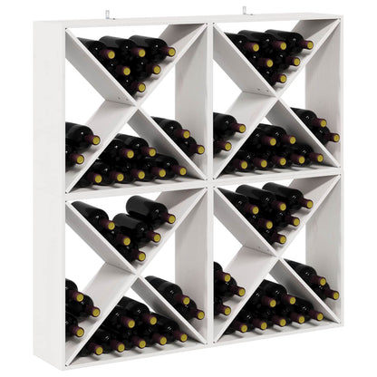 Stojan Na Víno 4 Pcs Bílá 62 X 25 X 62 Cm Masivní Borové Dřevo