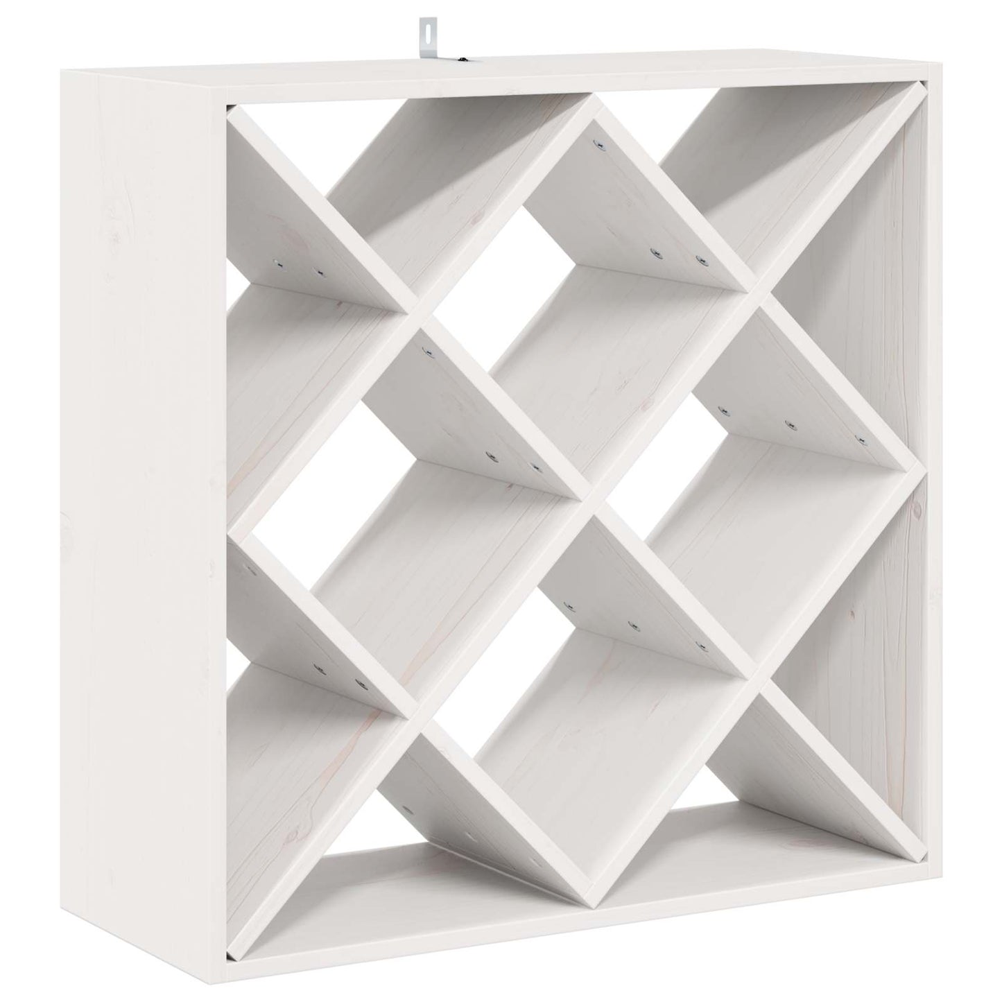 Stojan Na Víno 2 Pcs Bílá 62 X 25 X 62 Cm Masivní Borové Dřevo