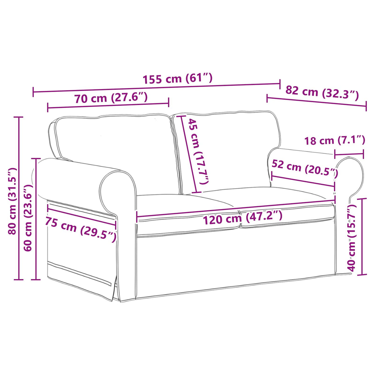 Set Pohovek 2 Ks Textil