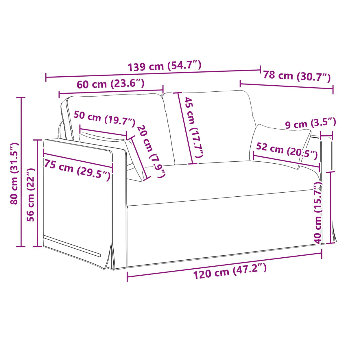 Set Pohovek 2 Ks Textil