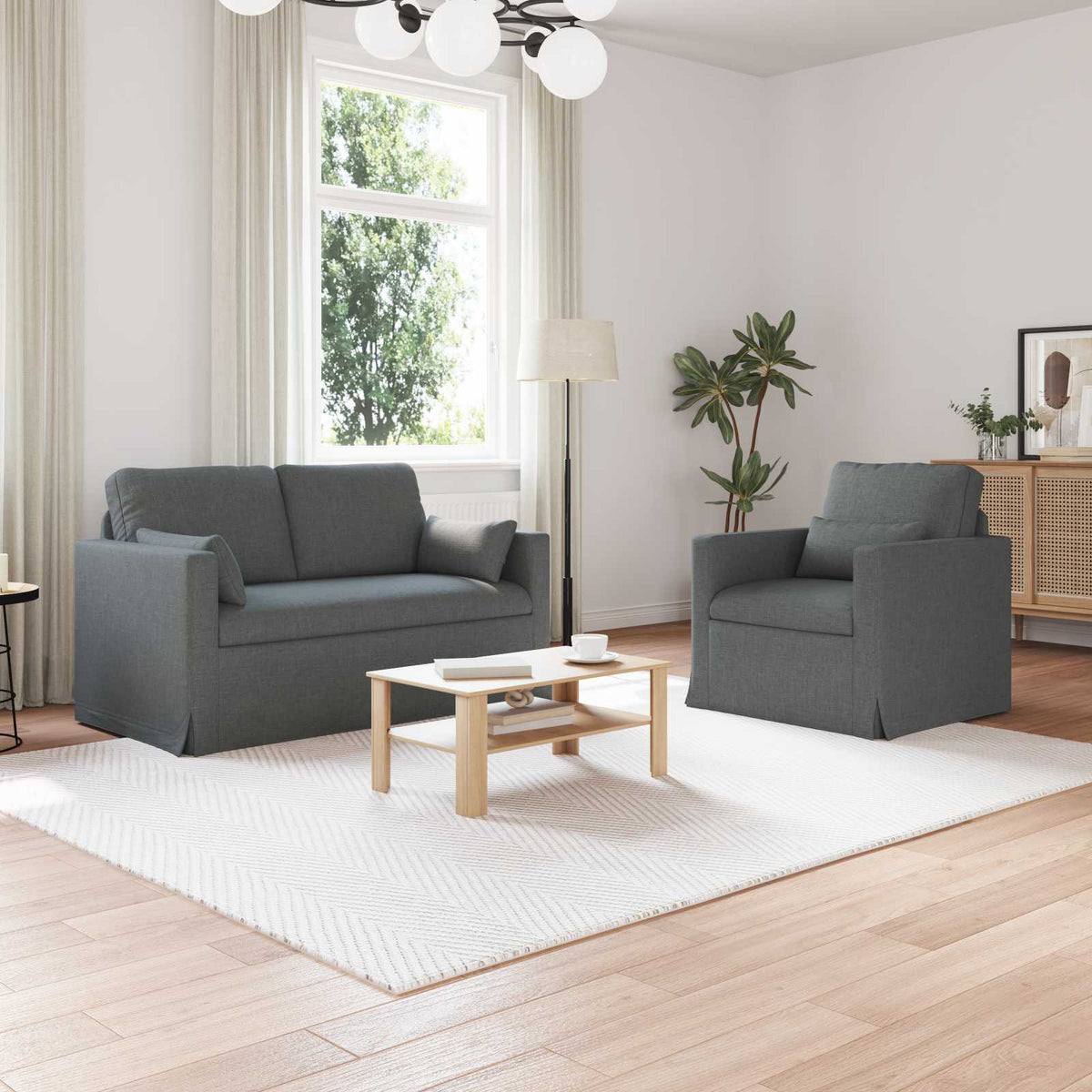 Set Pohovek 2 Ks Textil