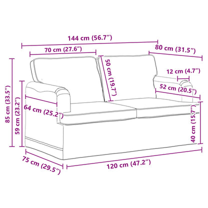 Set Pohovek 2 Ks Textil