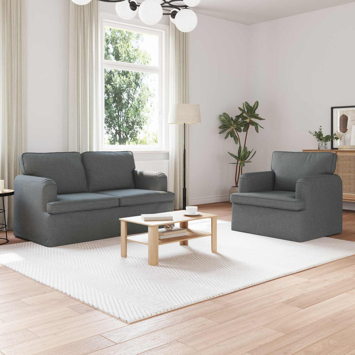 Set Pohovek 2 Ks Textil