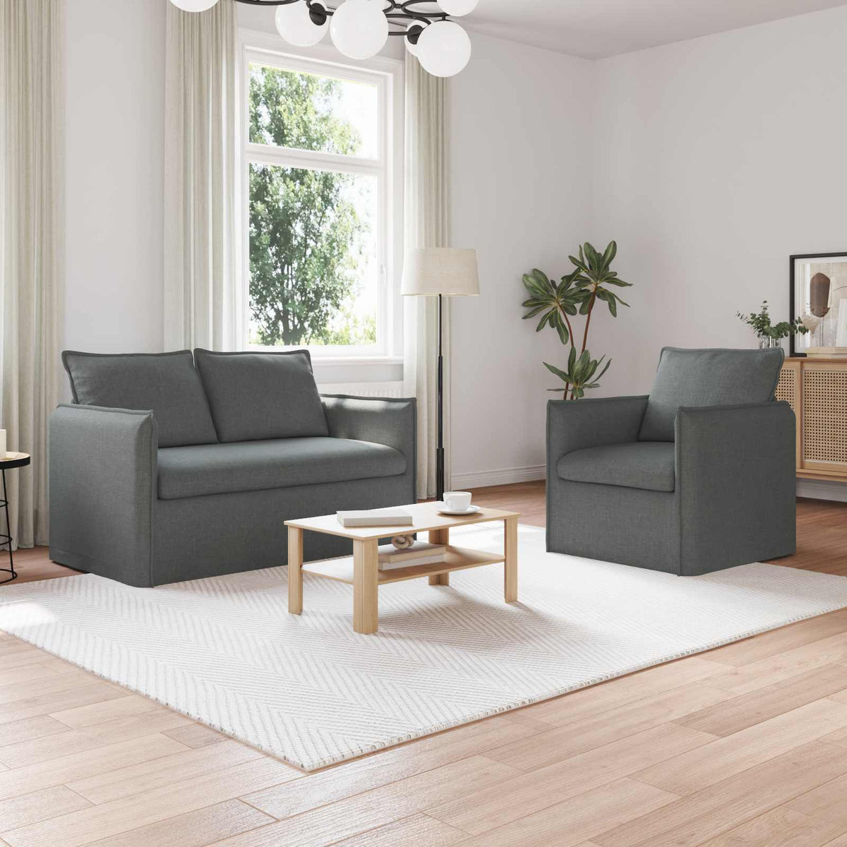 Set Pohovek 2 Ks Textil