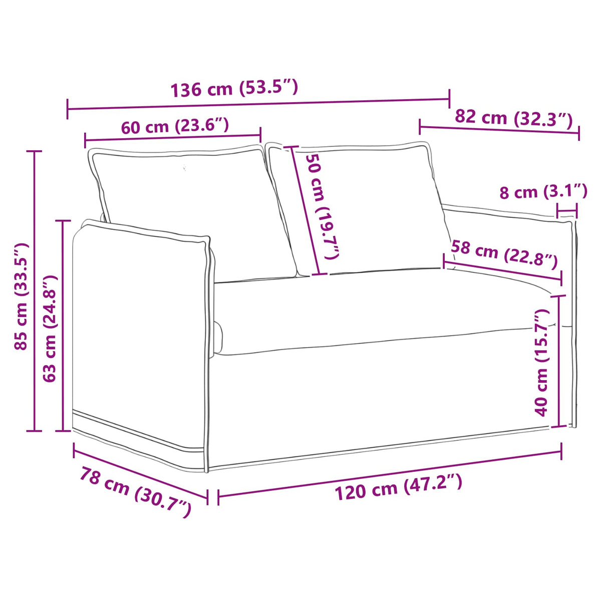 Set Pohovek 2 Ks Textil