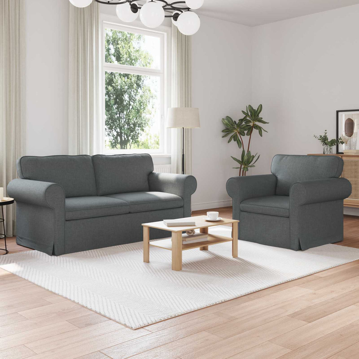 Set Pohovek 2 Ks Textil