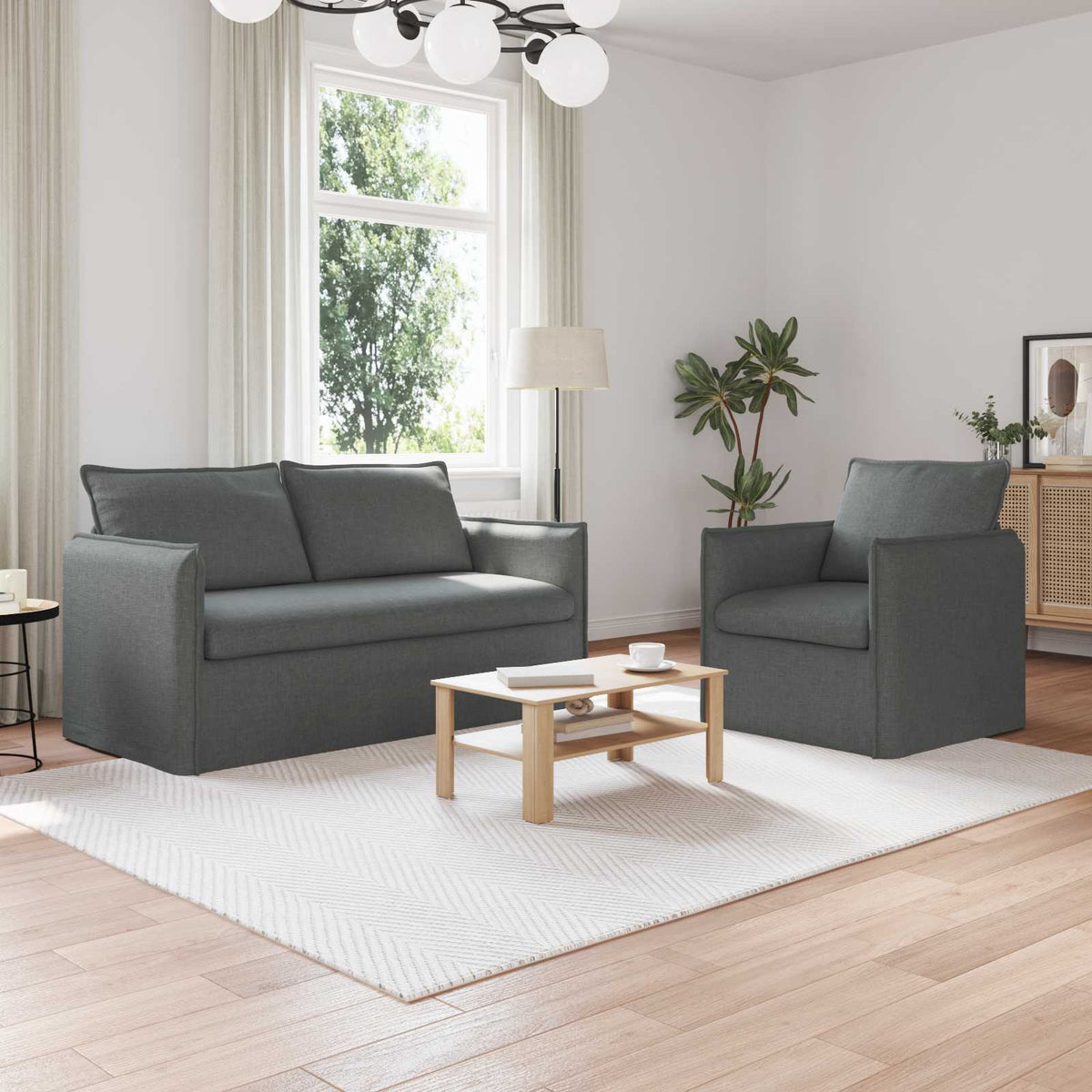 Set Pohovek 2 Ks Textil
