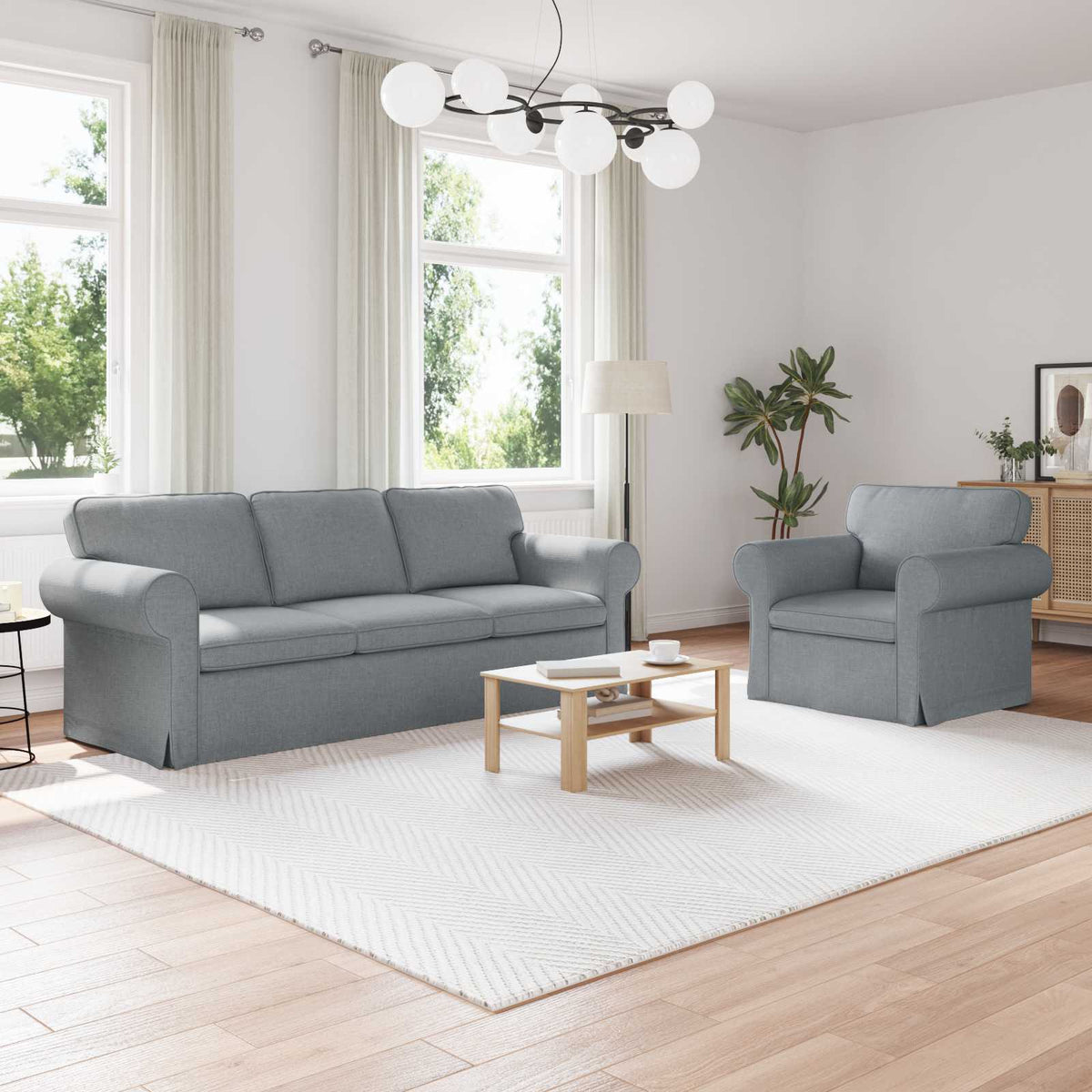 Set Pohovek 2 Ks Textil