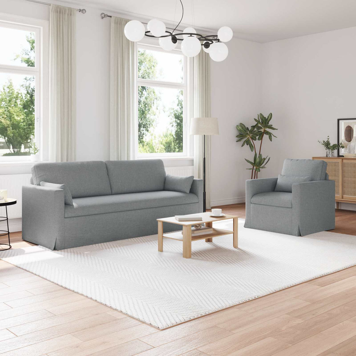 Set Pohovek 2 Ks Textil