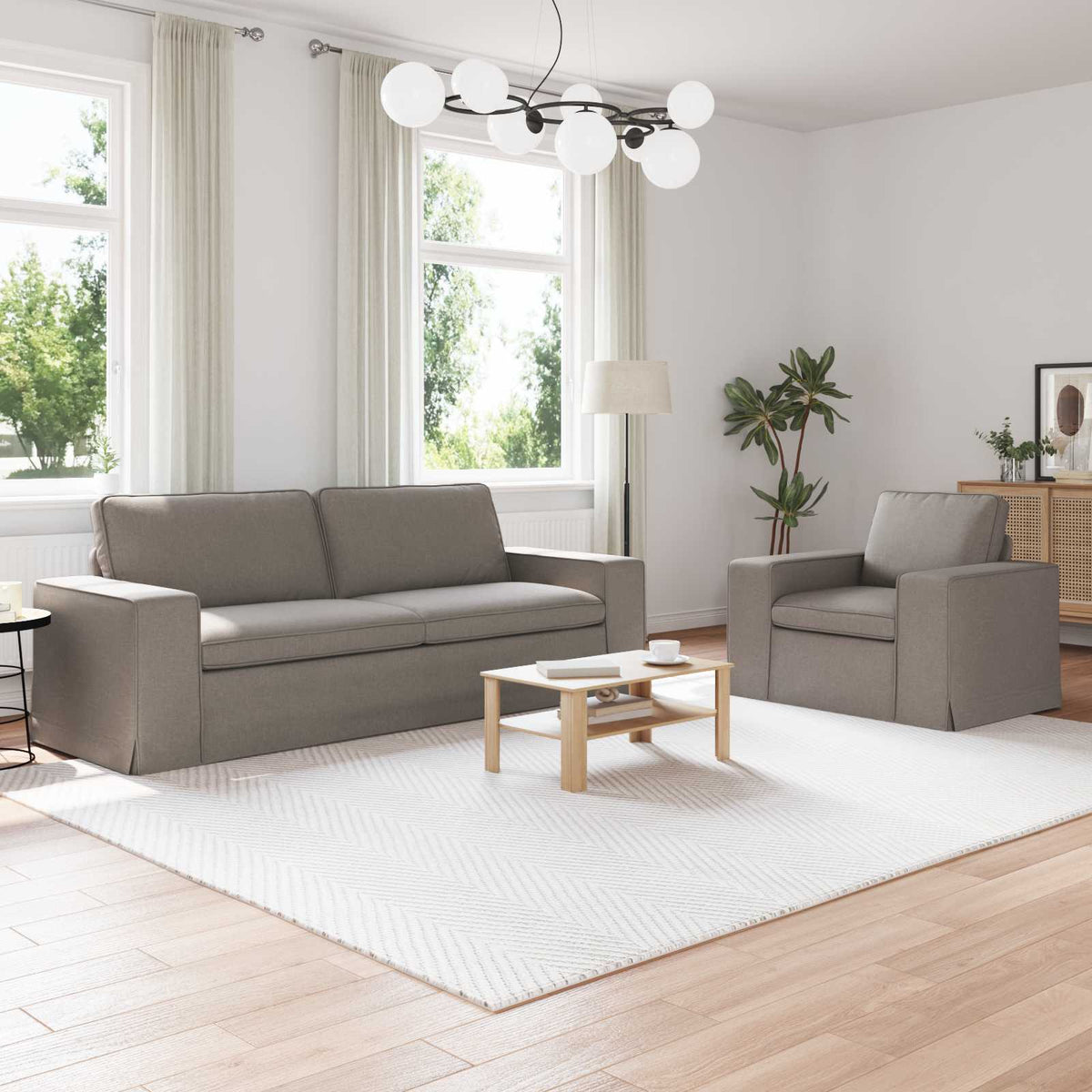 Set Pohovek 2 Ks Textil