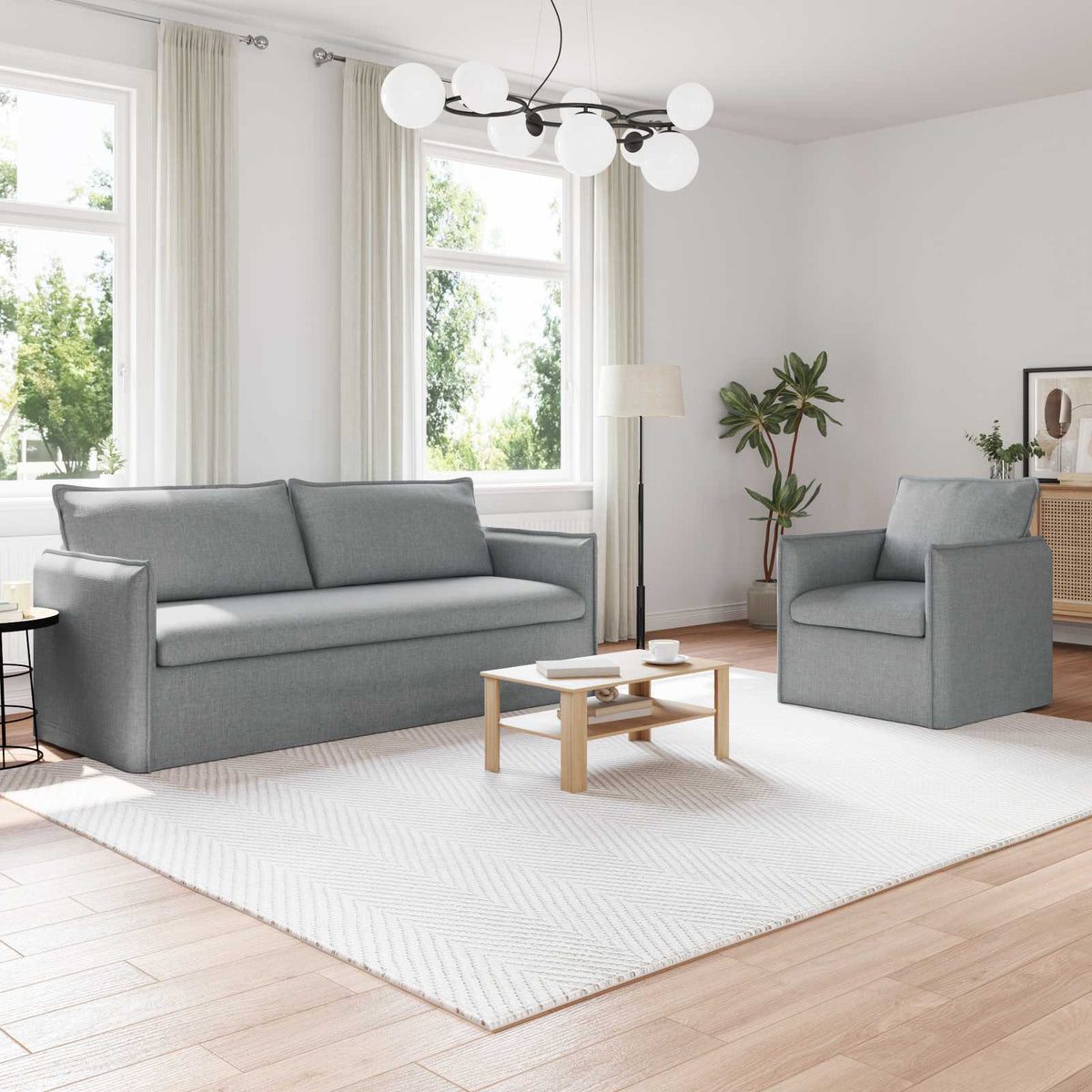 Set Pohovek 2 Ks Textil