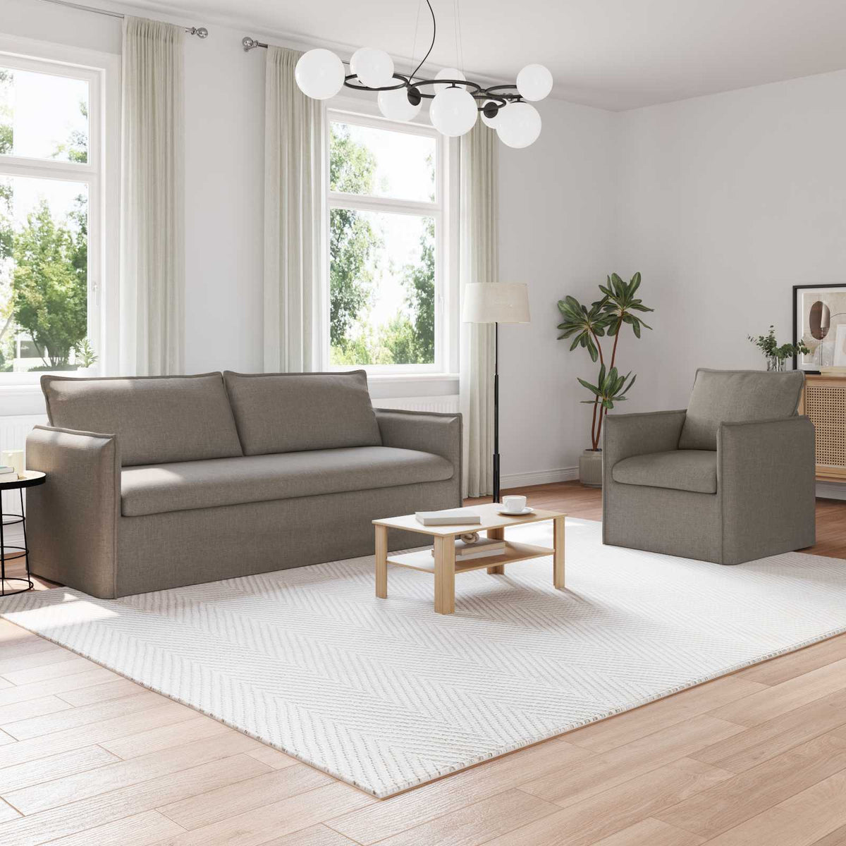 Set Pohovek 2 Ks Textil