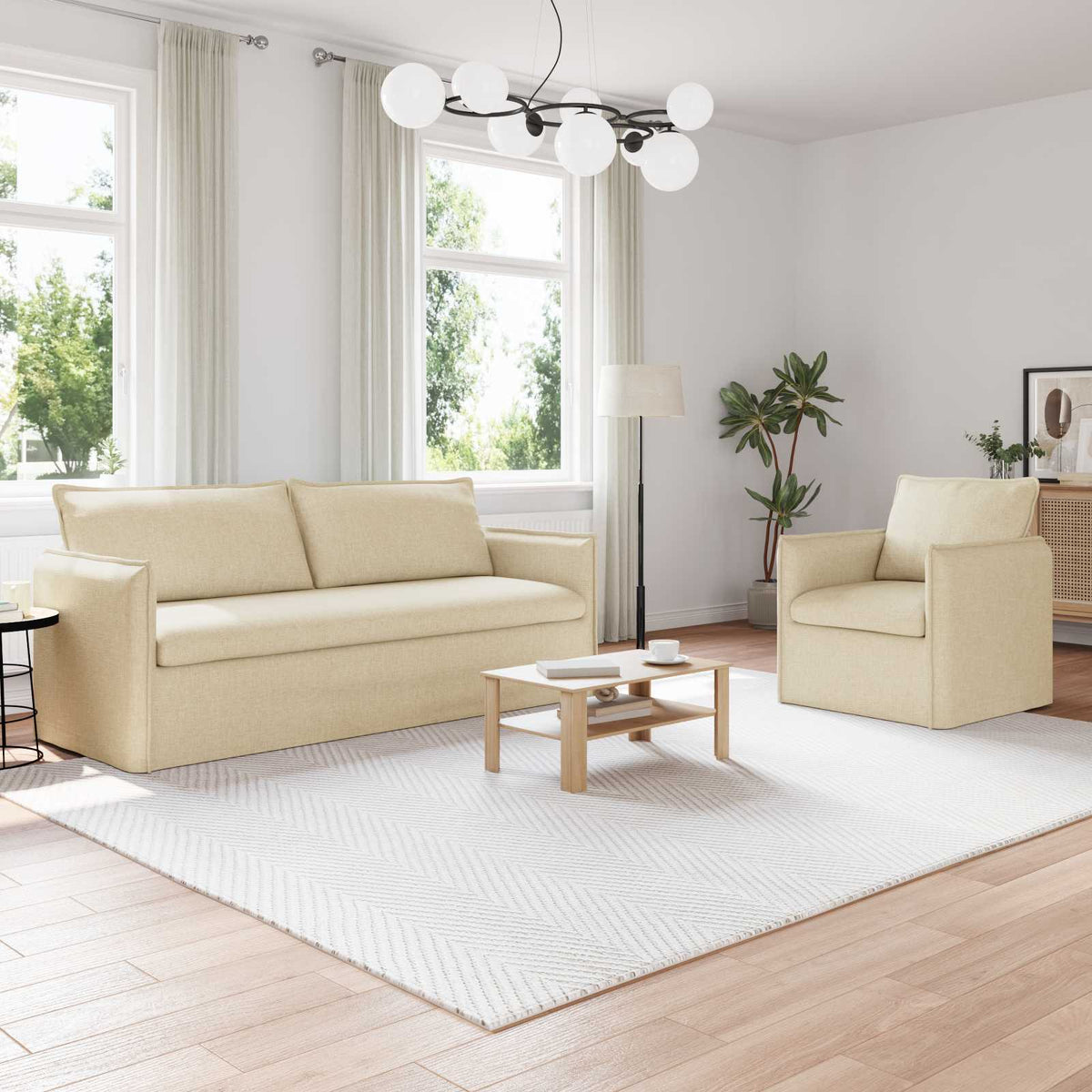 Set Pohovek 2 Ks Textil