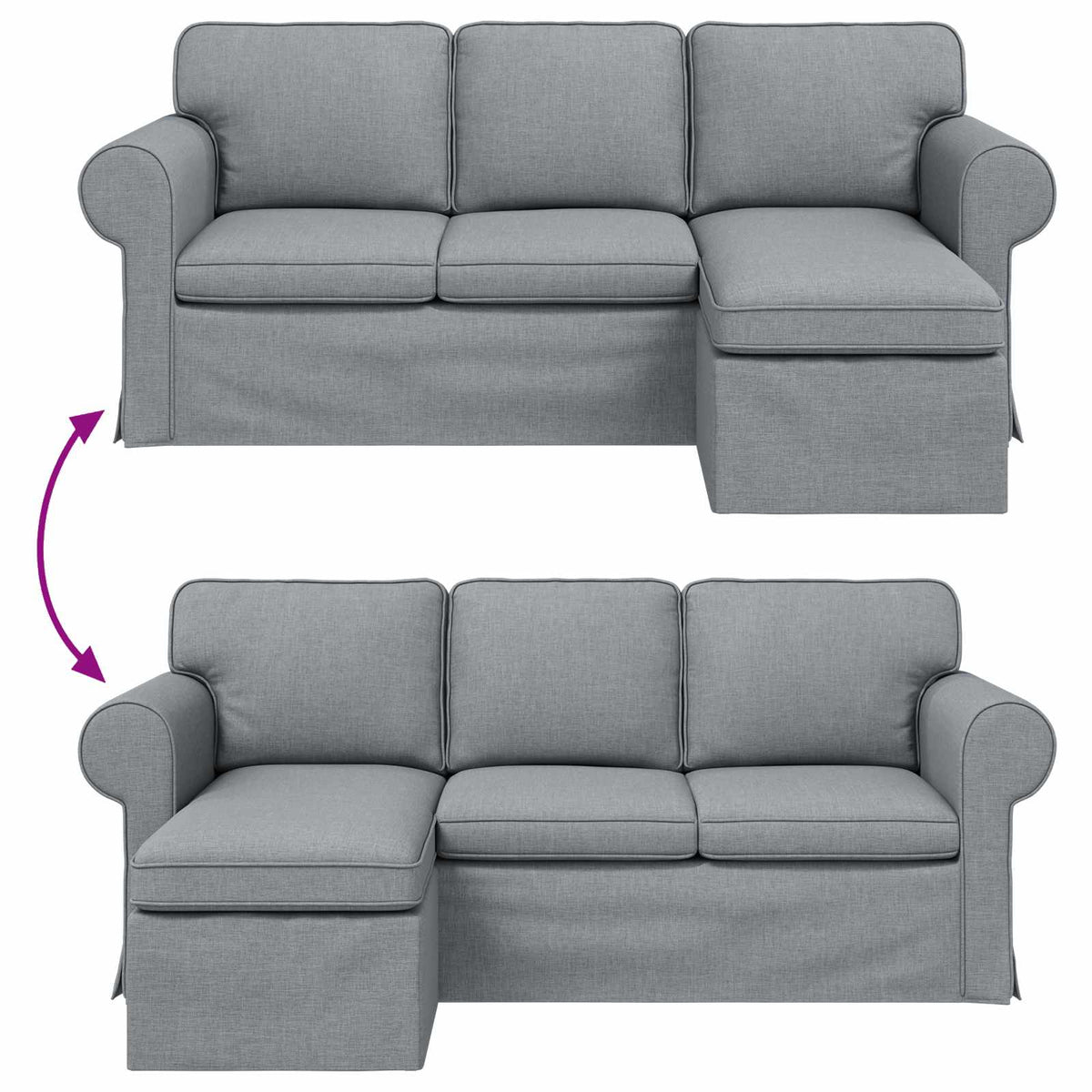 Pohovka 195 X 138 X 80 Cm Textil