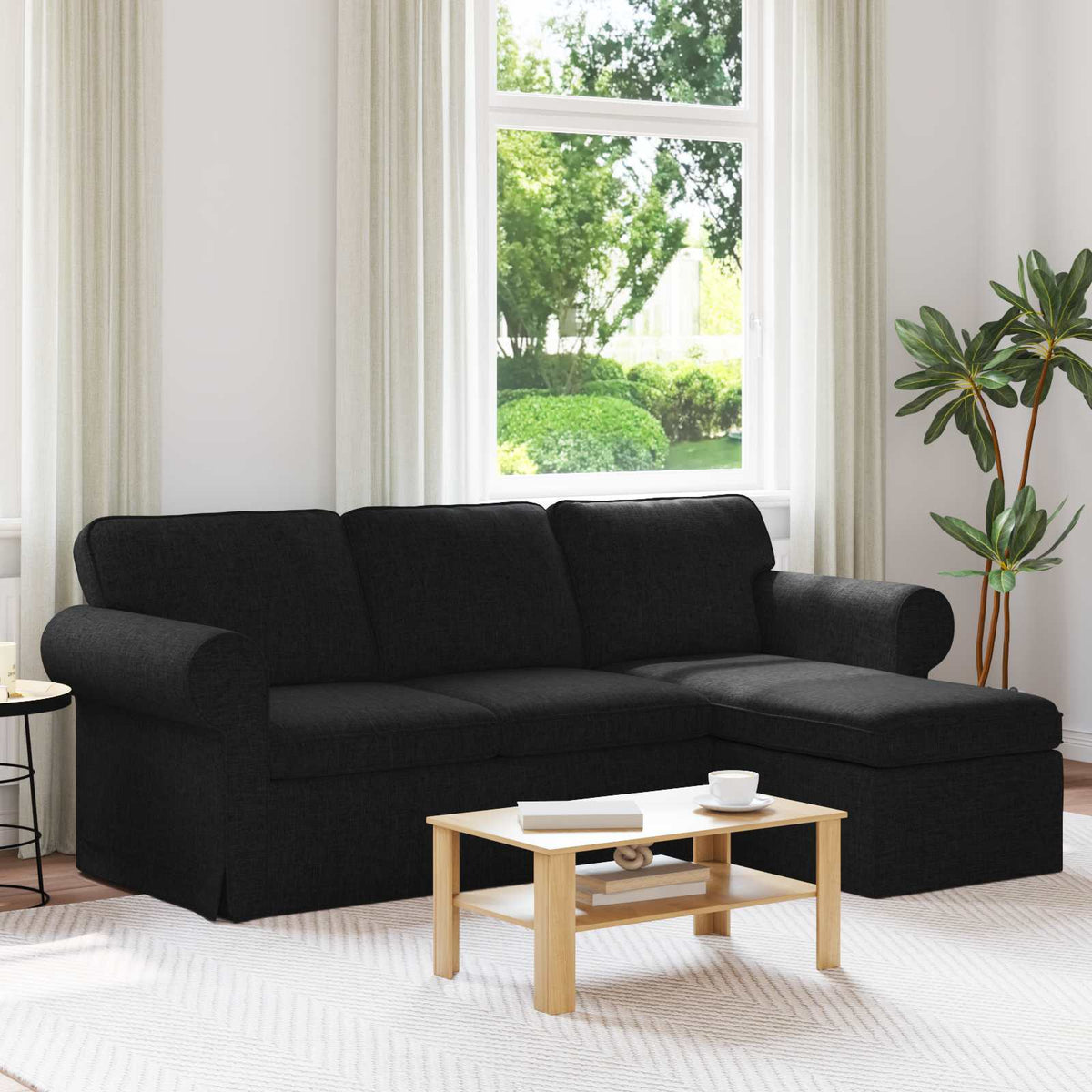 Pohovka 195 X 138 X 80 Cm Textil